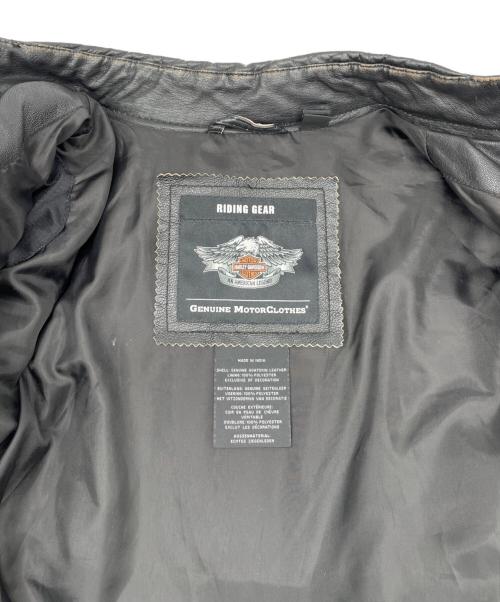 HARLEY-DAVIDSON（ハーレーダビッドソン）HARLEY-DAVIDSON (ハーレーダビッドソン) ライダースジャケット ブラック サイズ:Sの古着・服飾アイテム