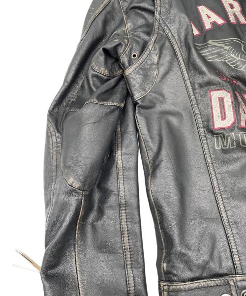HARLEY-DAVIDSON（ハーレーダビッドソン）HARLEY-DAVIDSON (ハーレーダビッドソン) ライダースジャケット ブラック サイズ:Sの古着・服飾アイテム