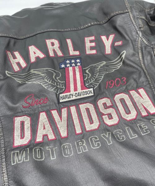 HARLEY-DAVIDSON（ハーレーダビッドソン）HARLEY-DAVIDSON (ハーレーダビッドソン) ライダースジャケット ブラック サイズ:Sの古着・服飾アイテム