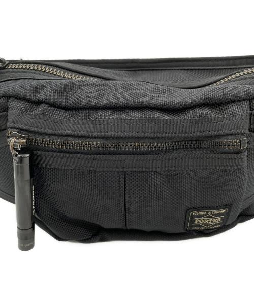 PORTER（ポーター）PORTER (ポーター) HEAT(ヒート）　ウエストバッグ ブラックの古着・服飾アイテム