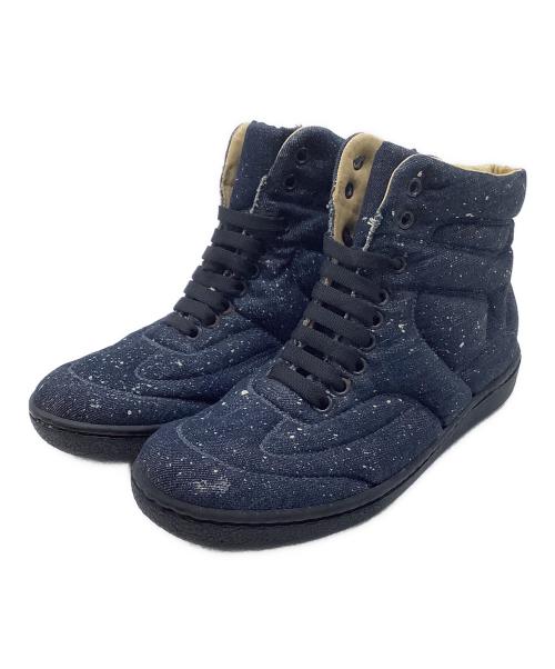 MM6 Maison Margiela（エムエムシックスメゾンマルジェラ）MM6 Maison Margiela (エムエムシックスメゾンマルジェラ) ハイカットスニーカー ネイビー サイズ:記載不明の古着・服飾アイテム