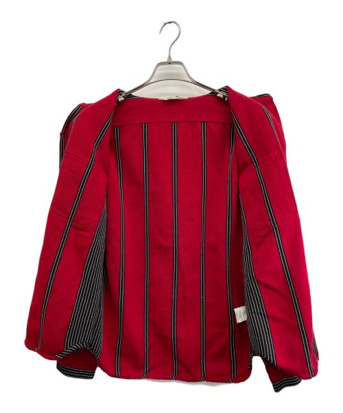 TENDERLOIN（テンダーロイン）TENDERLOIN (テンダーロイン) ストライプシャツ レッド サイズ:Sの古着・服飾アイテム