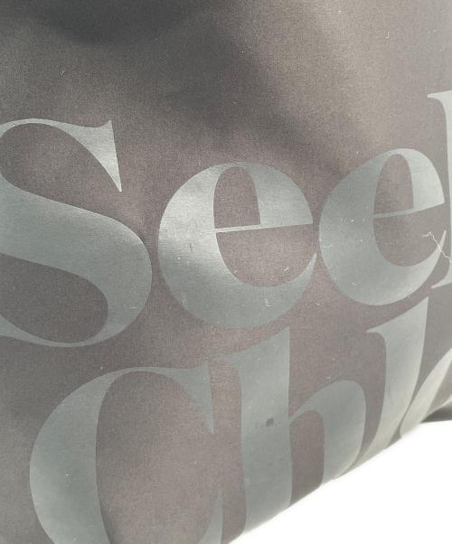 SEE BY CHLOE（シーバイクロエ）SEE BY CHLOE (シーバイクロエ) サテントートバッグ ブラウン×ブラックの古着・服飾アイテム