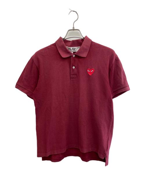 PLAY COMME des GARCONS（プレイコムデギャルソン）PLAY COMME des GARCONS (プレイコムデギャルソン) ポロシャツ レッド サイズ:Lの古着・服飾アイテム