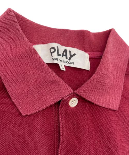 PLAY COMME des GARCONS（プレイコムデギャルソン）PLAY COMME des GARCONS (プレイコムデギャルソン) ポロシャツ レッド サイズ:Lの古着・服飾アイテム