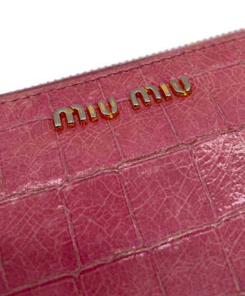 MIU MIU（ミュウミュウ）MIU MIU (ミュウミュウ) 長財布 ピンクの古着・服飾アイテム