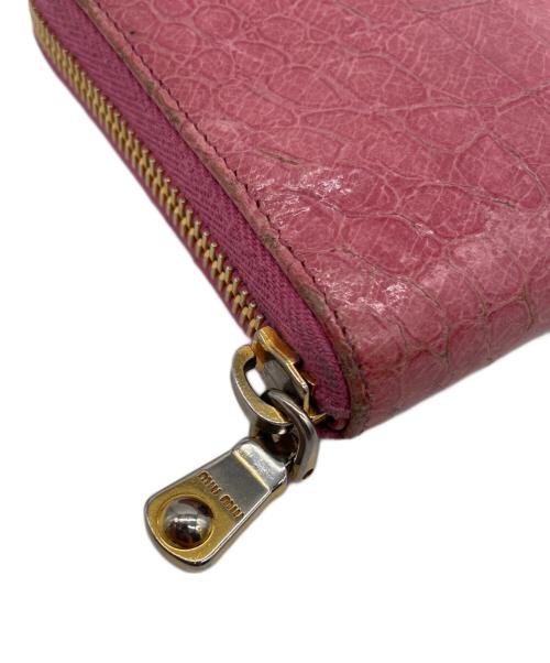 MIU MIU（ミュウミュウ）MIU MIU (ミュウミュウ) 長財布 ピンクの古着・服飾アイテム