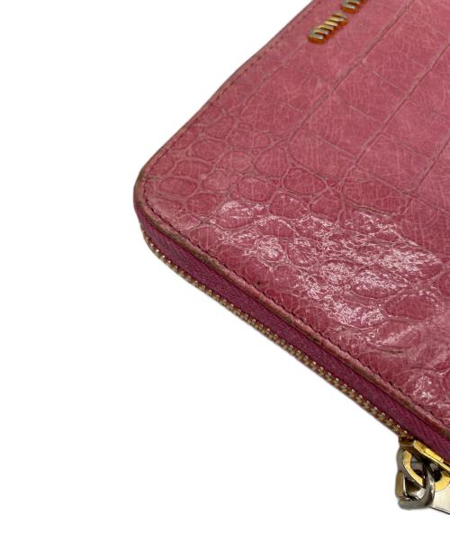 MIU MIU（ミュウミュウ）MIU MIU (ミュウミュウ) 長財布 ピンクの古着・服飾アイテム