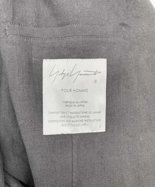 Yohji Yamamoto pour homme（ヨウジヤマモト プールオム）Yohji Yamamoto pour homme (ヨウジヤマモト プールオム) リネンパッチワークジャケット ブラック サイズ:Mの古着・服飾アイテム