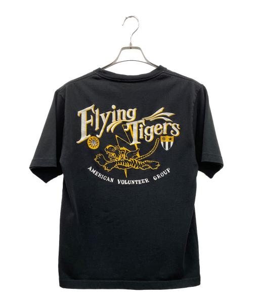 AVIREX（アヴィレックス）AVIREX (アヴィレックス) MBROIDERY T-SHIRT ブラック サイズ:Mの古着・服飾アイテム