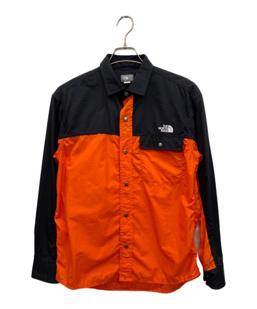 THE NORTH FACE（ザ ノース フェイス）THE NORTH FACE (ザ ノース フェイス) 長袖シャツ ブラック×オレンジ サイズ:Sの古着・服飾アイテム