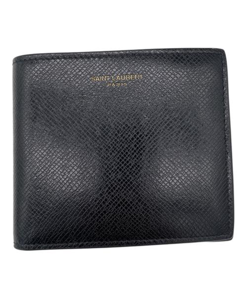Saint Laurent Paris（サンローランパリ）Saint Laurent Paris (サンローランパリ) 2つ折り財布 ブラックの古着・服飾アイテム