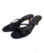 GUCCIグッチ）の古着「バンブーヒールサンダル」｜ブラック