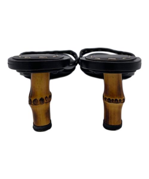 GUCCI（グッチ）GUCCI (グッチ) バンブーヒールサンダル ブラック サイズ:24.5cmの古着・服飾アイテム