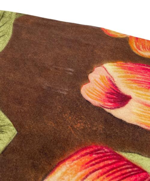 BALENCIAGA（バレンシアガ）BALENCIAGA (バレンシアガ) ストール ブラウン×レッドの古着・服飾アイテム