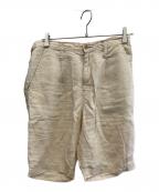 Porter Classicポータークラシック）の古着「リネンハーフパンツ」｜ベージュ