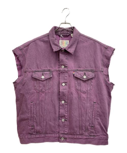 LEVI'S（リーバイス）LEVI'S (リーバイス) Pride Collection Liberation　トラッカーベスト パープル サイズ:MEDIUM 未使用品の古着・服飾アイテム