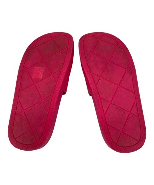 BOTTEGA VENETA（ボッテガベネタ）BOTTEGA VENETA (ボッテガベネタ) スライドサンダル ショッキングピンク サイズ:36の古着・服飾アイテム