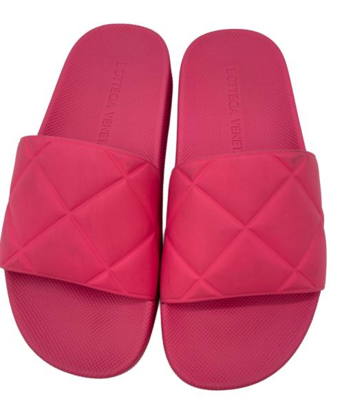 BOTTEGA VENETA（ボッテガベネタ）BOTTEGA VENETA (ボッテガベネタ) スライドサンダル ショッキングピンク サイズ:36の古着・服飾アイテム