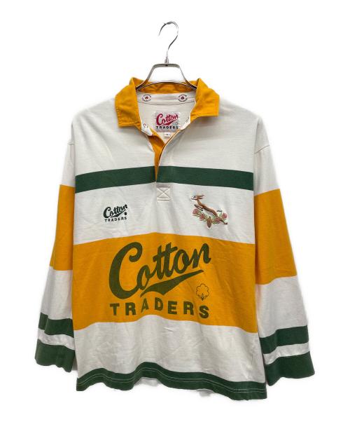 COTTON TRADERS（コットン トレーダーズ）COTTON TRADERS (コットン トレーダーズ) ポロシャツ オレンジ×グリーン×ホワイト サイズ:Sの古着・服飾アイテム