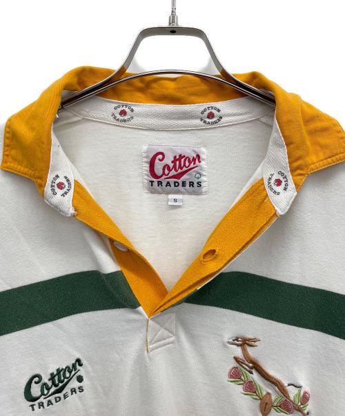 COTTON TRADERS（コットン トレーダーズ）COTTON TRADERS (コットン トレーダーズ) ポロシャツ オレンジ×グリーン×ホワイト サイズ:Sの古着・服飾アイテム