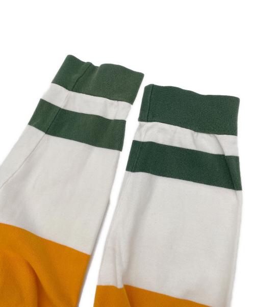 COTTON TRADERS（コットン トレーダーズ）COTTON TRADERS (コットン トレーダーズ) ポロシャツ オレンジ×グリーン×ホワイト サイズ:Sの古着・服飾アイテム