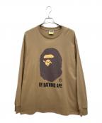 BAPE BY A BATHING APEベイプバイアベイシングエイプ）の古着「長袖カットソー」｜ブラウン