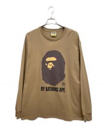 BAPE BY A BATHING APE（ベイプバイアベイシングエイプ）の古着「長袖カットソー」｜ブラウン