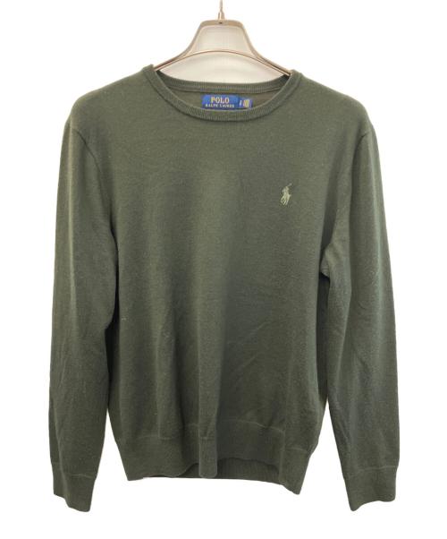 POLO RALPH LAUREN（ポロ・ラルフローレン）POLO RALPH LAUREN (ポロ・ラルフローレン) ニット オリーブ サイズ:170の古着・服飾アイテム