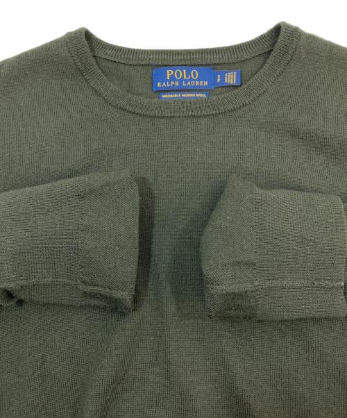POLO RALPH LAUREN（ポロ・ラルフローレン）POLO RALPH LAUREN (ポロ・ラルフローレン) ニット オリーブ サイズ:170の古着・服飾アイテム