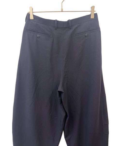 LAD MUSICIAN（ラッドミュージシャン）LAD MUSICIAN (ラッドミュージシャン) LAD MUSICIAN　WOOL GABARDINE PATCHWORK WIDE SLACKS ネイビー サイズ:44の古着・服飾アイテム
