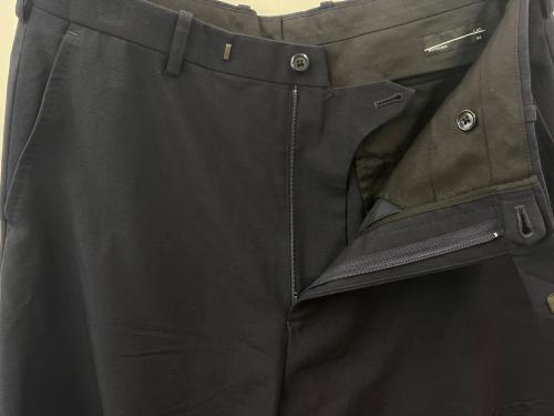 LAD MUSICIAN（ラッドミュージシャン）LAD MUSICIAN (ラッドミュージシャン) LAD MUSICIAN　WOOL GABARDINE PATCHWORK WIDE SLACKS ネイビー サイズ:44の古着・服飾アイテム