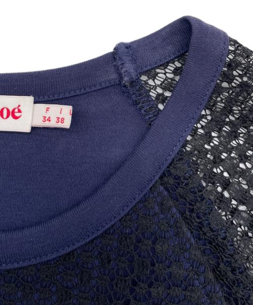 SEE BY CHLOE（シーバイクロエ）SEE BY CHLOE (シーバイクロエ) ブラウス ネイビー サイズ:F　34の古着・服飾アイテム