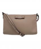 COACHコーチ）の古着「サンドレザーショルダーバッグ」｜ベージュ