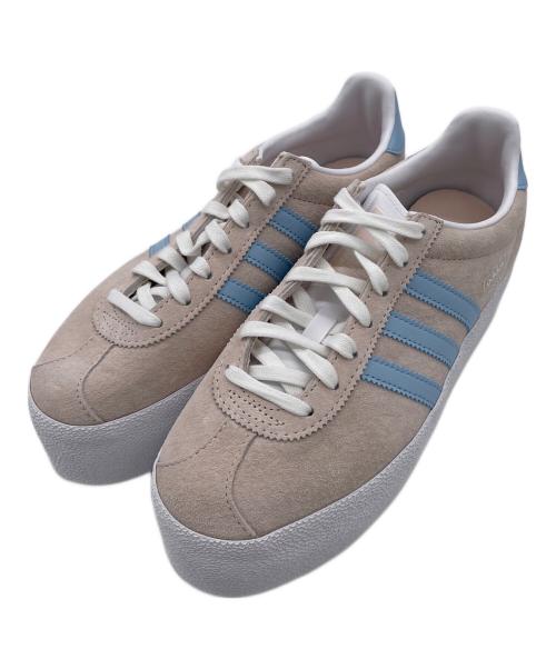 adidas（アディダス）adidas (アディダス) Gazelle U（ガゼル アップ） ベージュ×スカイブルー サイズ:23.5の古着・服飾アイテム
