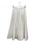 ANAYI (アナイ) ブライトツイルタックフレア スカート ホワイト サイズ:36：5000円