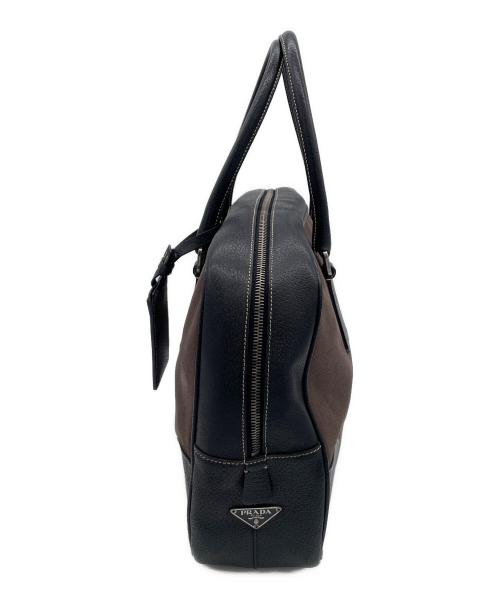 PRADA（プラダ）PRADA (プラダ) ビジネスバッグ ブラウン×ブラックの古着・服飾アイテム