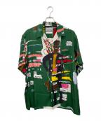 WACKO MARIA×Jean-Michel Basquiatワコマリア×ジャン ミシェル バスキア）の古着「半袖シャツ」｜グリーン