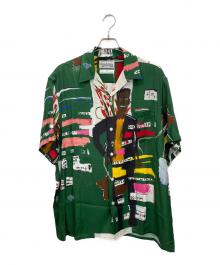 WACKO MARIA×Jean-Michel Basquiat（ワコマリア×ジャン ミシェル バスキア）の古着「半袖シャツ」｜グリーン