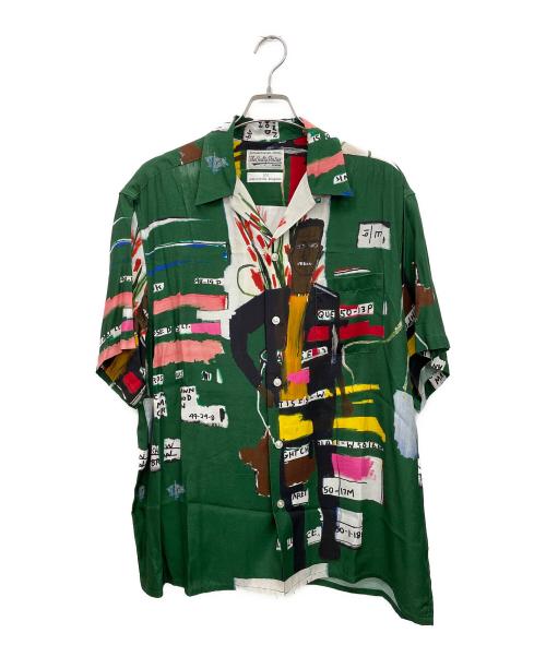 WACKO MARIA（ワコマリア）WACKO MARIA (ワコマリア) Jean-Michel Basquiat (ジャン ミシェル バスキア) 半袖シャツ グリーン サイズ:XLの古着・服飾アイテム