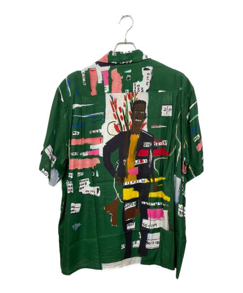 WACKO MARIA（ワコマリア）WACKO MARIA (ワコマリア) Jean-Michel Basquiat (ジャン ミシェル バスキア) 半袖シャツ グリーン サイズ:XLの古着・服飾アイテム
