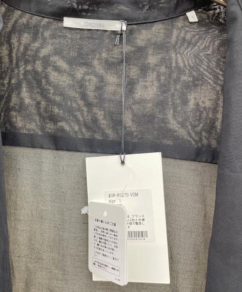 ORCIVAL（オーシバル）ORCIVAL (オーシバル) シアーバンドカラーシャツ ブラック サイズ:1 未使用品の古着・服飾アイテム