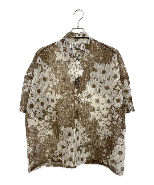 NOMARHYTHM TEXTILE（ノーマリズムテキスタイル）NOMARHYTHM TEXTILE (ノーマリズムテキスタイル) Floral Mesh Zip Polo（フローラルメッシュジップポロ） ブラウン サイズ:1 未使用品の古着・服飾アイテム