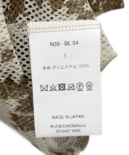 NOMARHYTHM TEXTILE（ノーマリズムテキスタイル）NOMARHYTHM TEXTILE (ノーマリズムテキスタイル) Floral Mesh Zip Polo（フローラルメッシュジップポロ） ブラウン サイズ:1 未使用品の古着・服飾アイテム