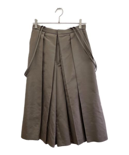 DRAWER（ドゥロワー）Drawer (ドゥロワー) ワイドパンツ ブラウン サイズ:36の古着・服飾アイテム