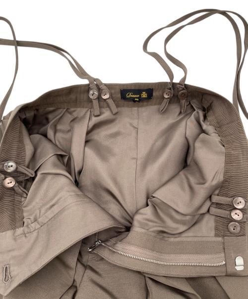 DRAWER（ドゥロワー）Drawer (ドゥロワー) ワイドパンツ ブラウン サイズ:36の古着・服飾アイテム