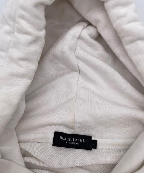 BLACK LABEL CRESTBRIDGE（ブラックレーベル クレストブリッジ）BLACK LABEL CRESTBRIDGE (ブラックレーベル クレストブリッジ) プルオーバーパーカー ホワイト サイズ:Lの古着・服飾アイテム