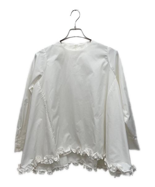 OHGA（オオガ）OHGA (オオガ) 裾フリルブラウス ホワイト サイズ:Fの古着・服飾アイテム