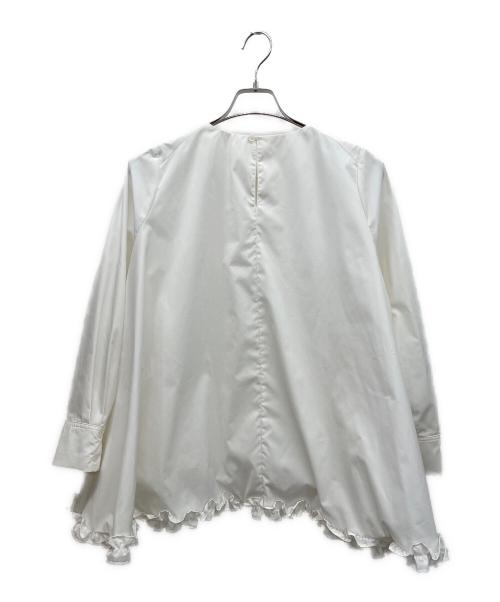 OHGA（オオガ）OHGA (オオガ) 裾フリルブラウス ホワイト サイズ:Fの古着・服飾アイテム