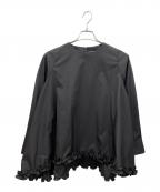 OHGAオオガ）の古着「裾フリルブラウス」｜ブラック